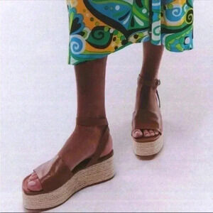 ZARA NEW LEATHER PLATFORM‎ WEDGES